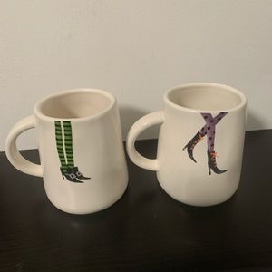 Brand new rae dunn double sided Halloween mug set